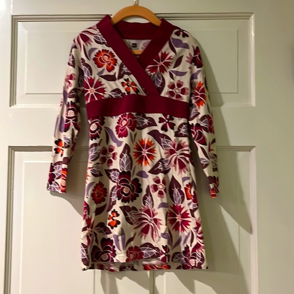 Tea Collection Girls Faux Wrap Dress - Size 5 - Picture 3 of 3